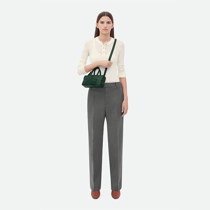 bottega veneta mini east west arco intrecciato leather tote bag #776778